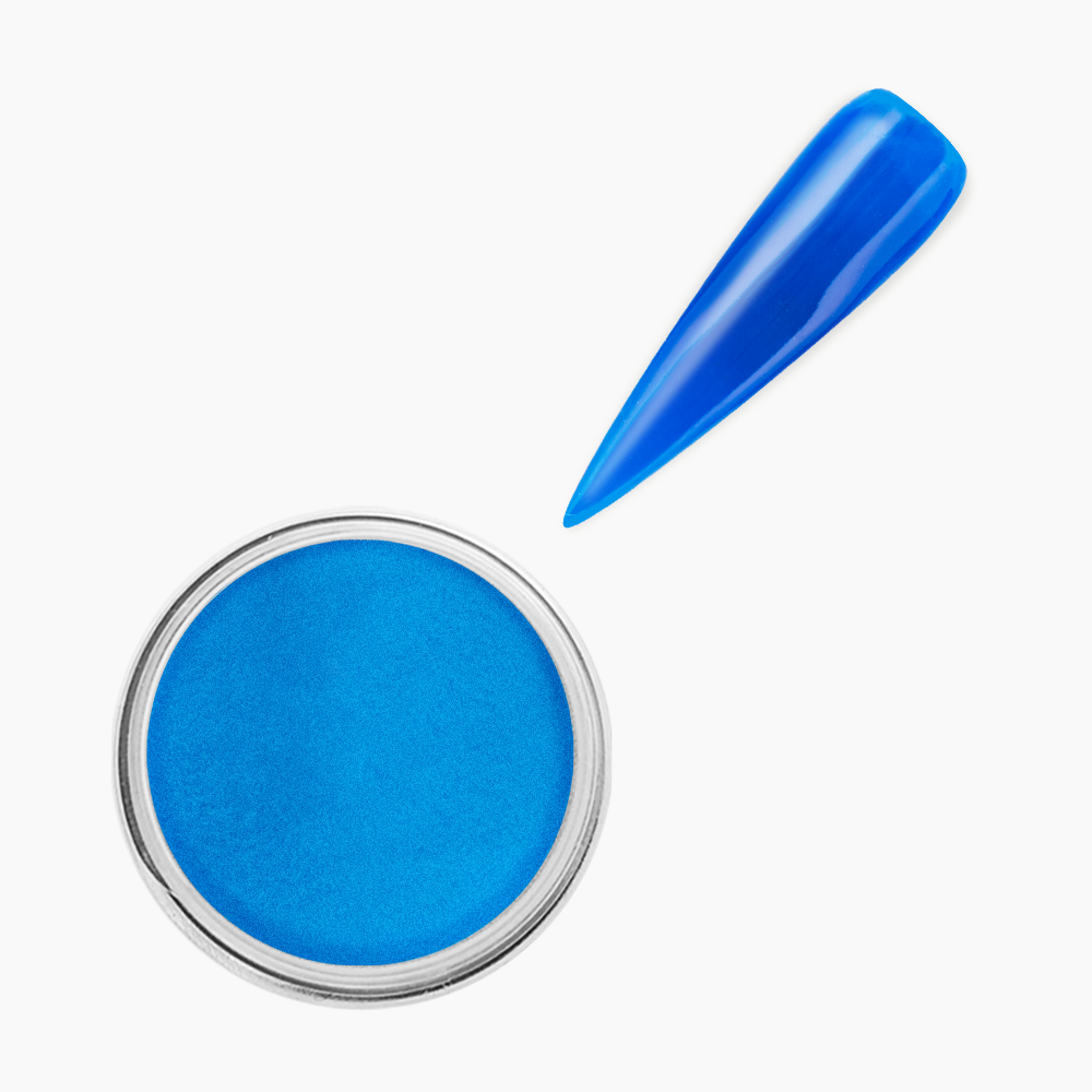 Bright Blue #16 - Acrylic & Dip Powder