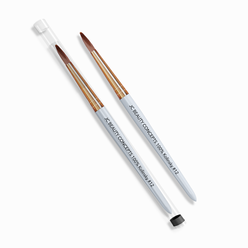 JC Pure Kolinsky Acrylic Brush - Wooden Handle
